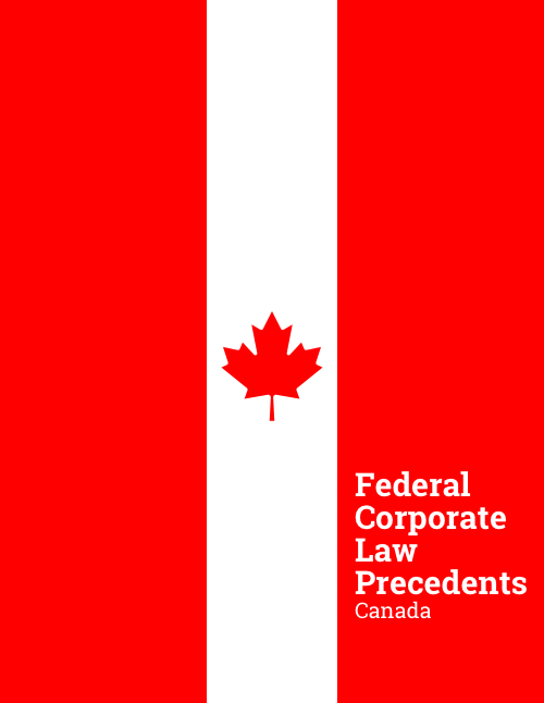 federal (Canada) corporate law precedents