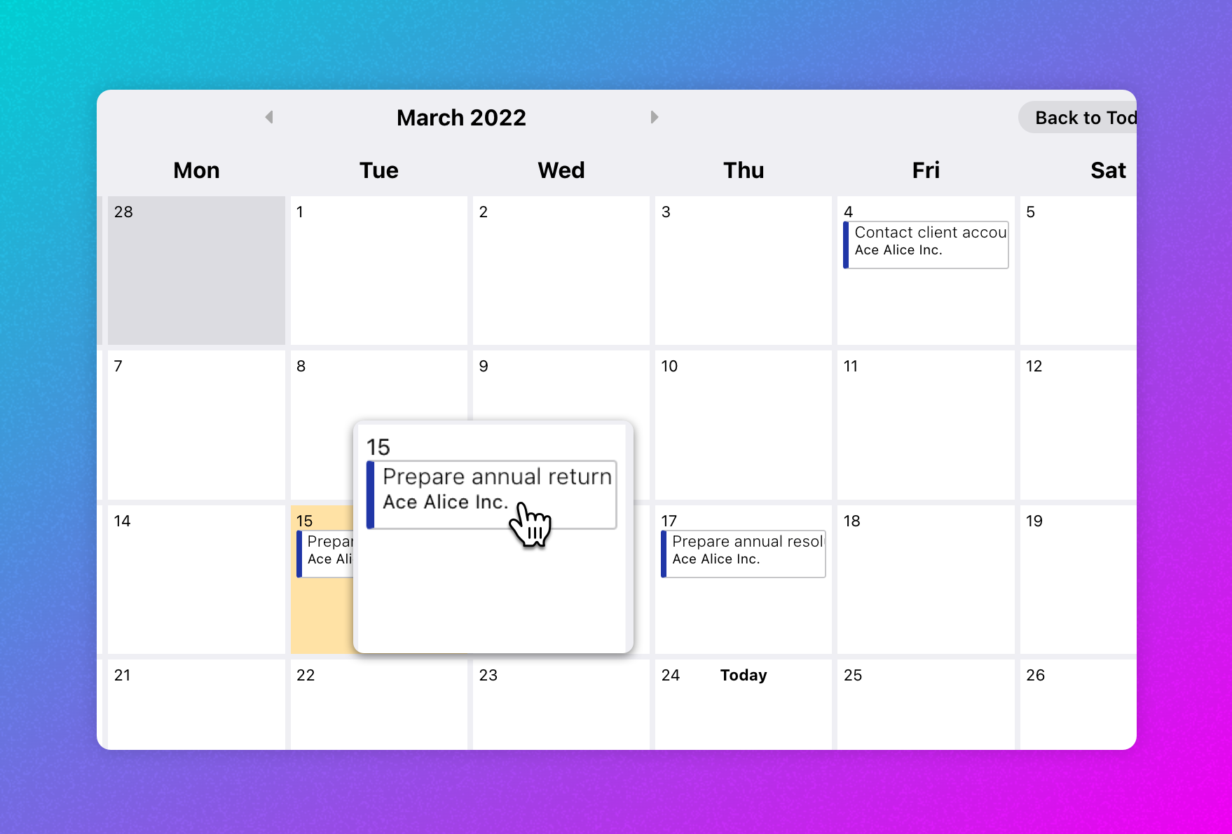 Simple Company Compliance Calendars and Ticklers MinuteBox